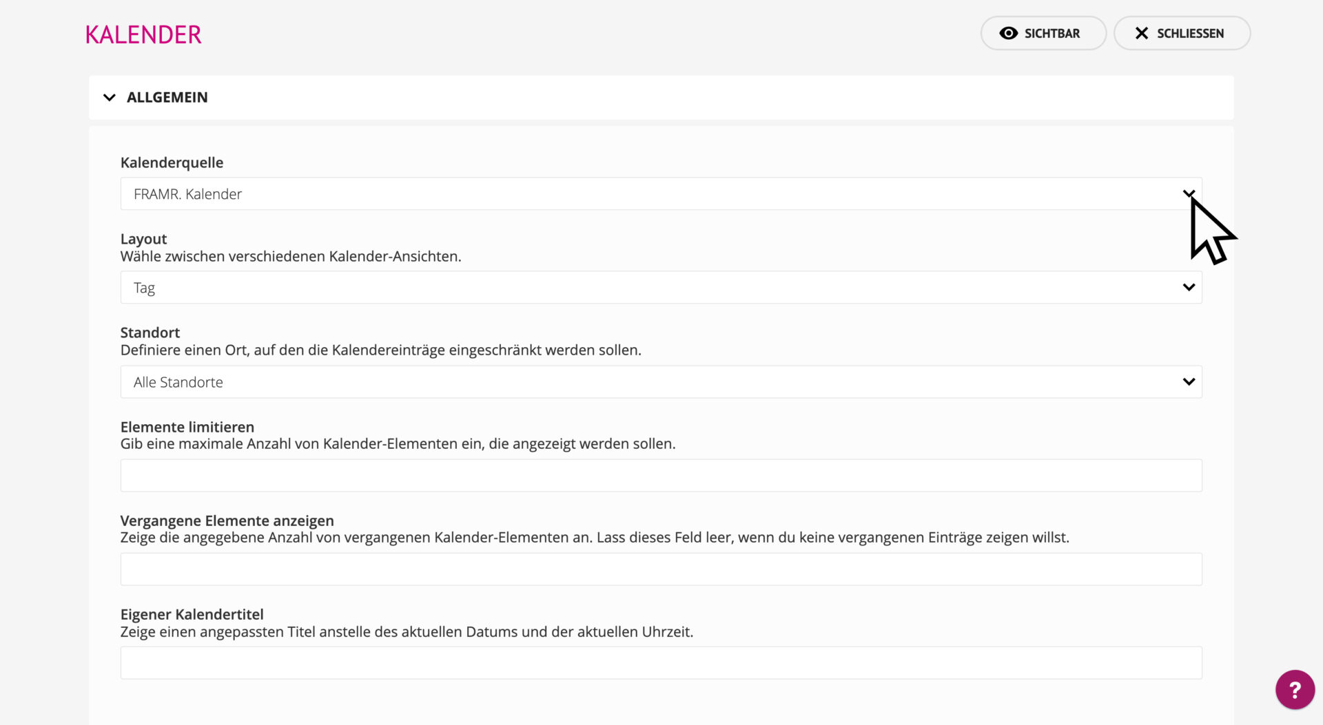 calendar-framr-support
